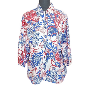 SP2103 DRAPERS & DAMONS V-NECK BUTTON DOWN TOP